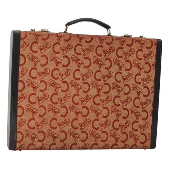 CELINE C Sulky Trunk Case Trunk Canvas Beige Gold - Picture 1 of 14